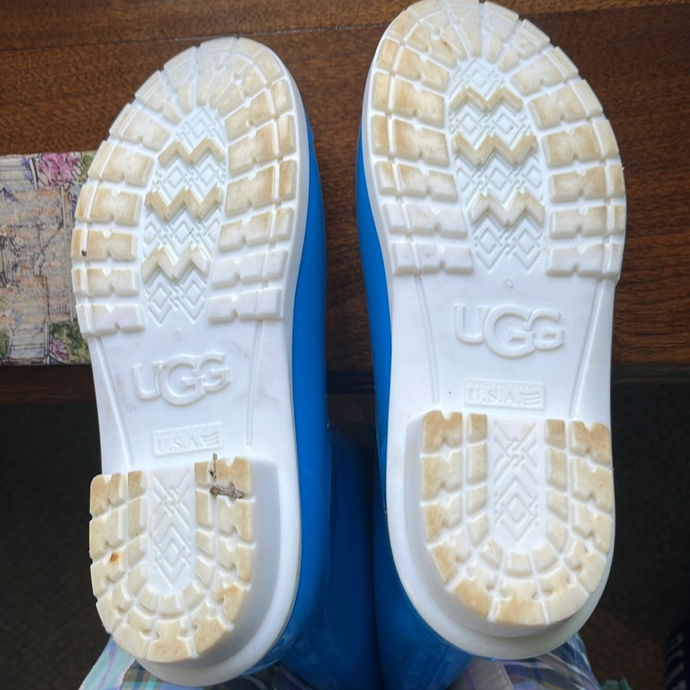 UGG Australia Sienna Rain Rubber Boots 8 Worn 2 Xs - Picture 11 of 12